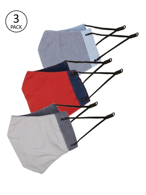 

Balista Pack Of 3 Solid 4-Ply Anti-Dust Washable Reusable Cloth Outdoor Masks, Beige