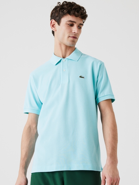 

Lacoste Men Blue Solid Polo Collar T-shirt