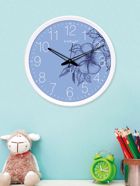 

RANDOM White & Blue Printed 30cm Digital Wall Clock