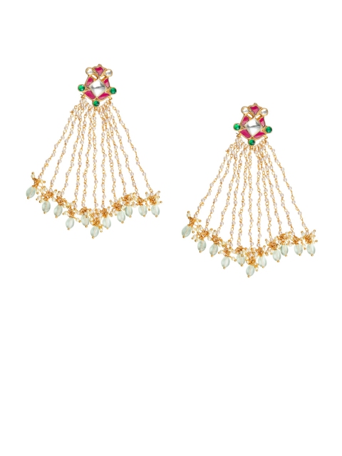 

MORKANTH JEWELLERY Pink & Sea Green Contemporary Drop Earrings