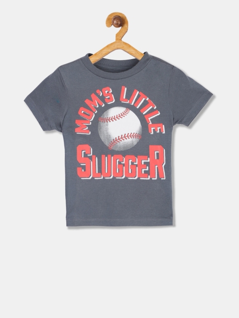 

The Childrens Place Boys Grey Printed Round Neck T-shirt