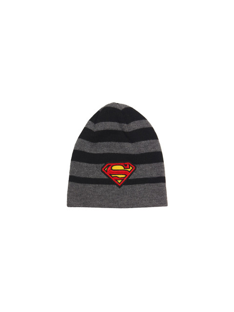 

Kids Ville Boys Black & Grey Striped Beanie