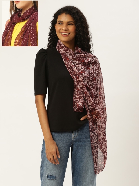 

Trend Arrest Women Pack Of 2 Printed Scarf, Multi