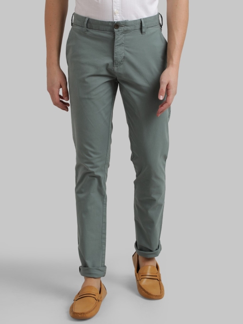 

Parx Men Green Tapered Fit Solid Regular Trousers