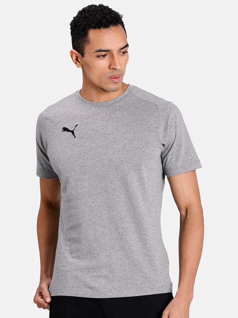 

Puma Men Grey Solid Round Neck T-shirt