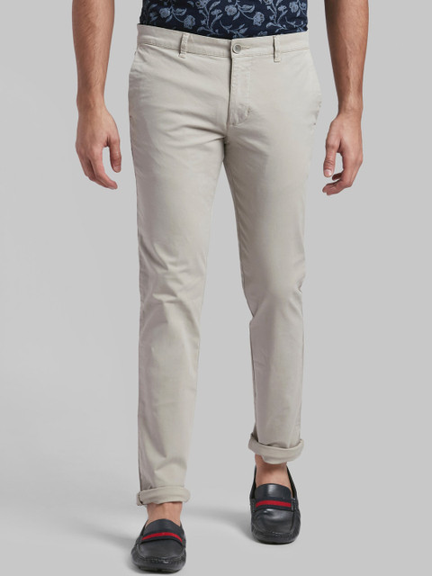 

Parx Men Grey Skinny Fit Solid Regular Trousers