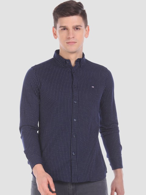 

Arrow Sport Men Blue & White Regular Fit Striped Casual Shirt