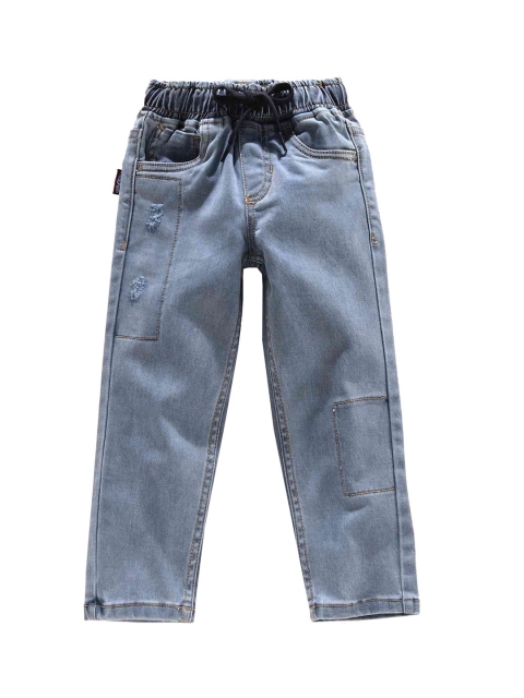 

KiddoPanti Boys Blue Regular Fit Mid-Rise Clean Look Jeans