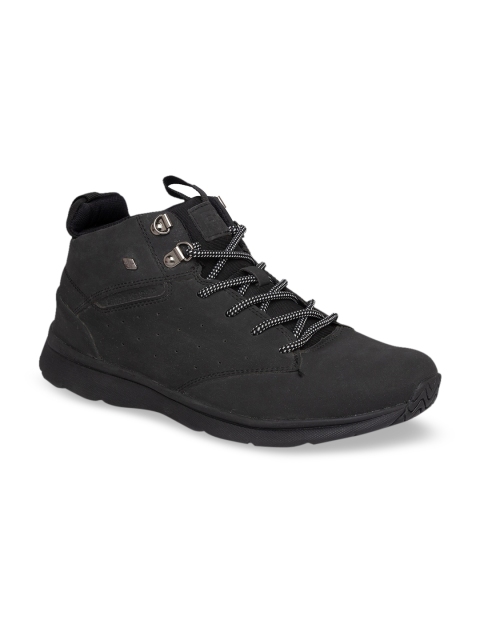 

BRITISH KNIGHTS Men Black Solid Synthetic Leather Mid-Top Sneakers