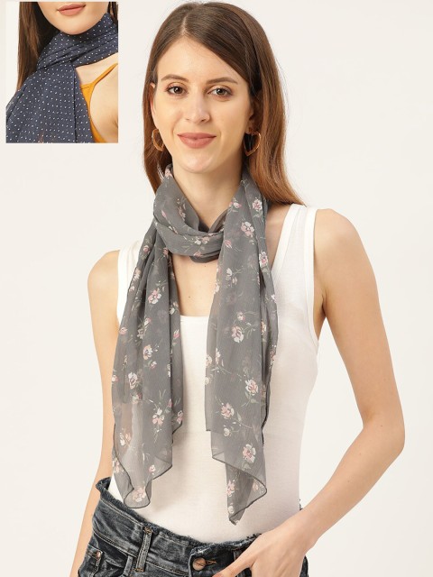 

Trend Arrest Women Multicoloured Set of 2 Printed Scarves, Multi