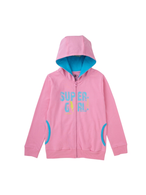 

Cub McPaws Girls Pink Printed Hooded Sweatshirt