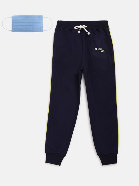 

Lil Tomatoes Boys Navy Blue Solid Track Pant