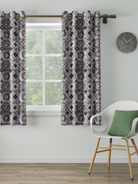 

DDecor Multicoloured Single Ethnic Motifs Curtain, Multi