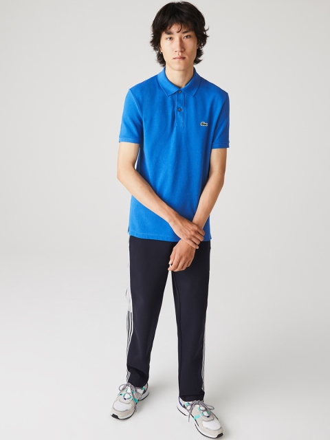 

Lacoste Men Blue Solid Polo Collar T-shirt