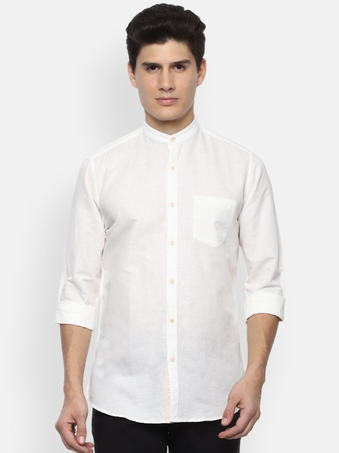 

Van Heusen Sport Men White Slim Fit Solid Casual Shirt
