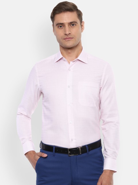 

Louis Philippe Men Pink Regular Fit Checked Formal Shirt