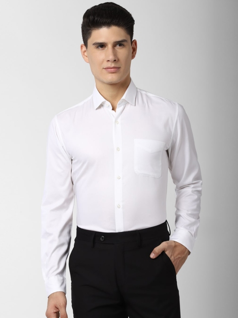 

Peter England Men White Slim Fit Solid Formal Shirt