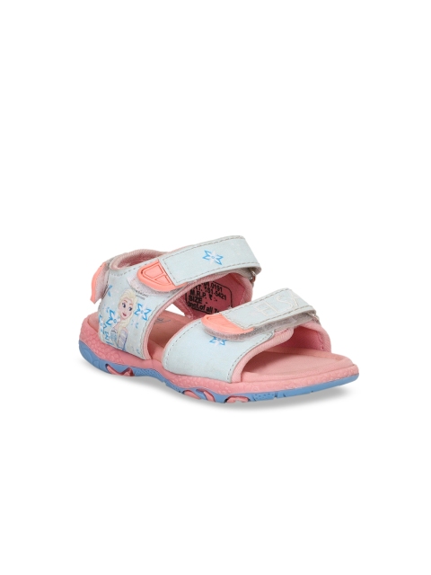 

Disney Girls Pink & Off-White Frozen Printed Sports Sandals