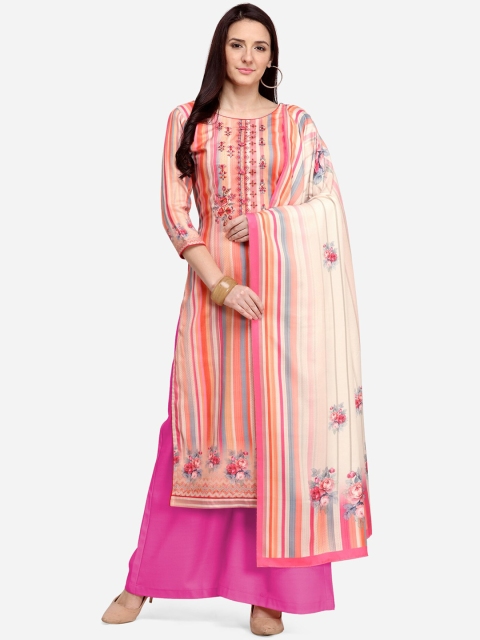 

Stylee LIFESTYLE Multicoloured Silk Blend Unstitched Dress Material, Multi