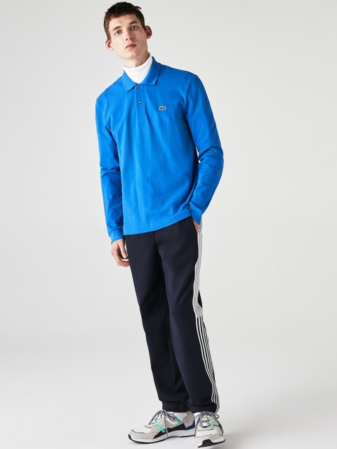 

Lacoste Men Blue Solid Polo Collar T-shirt