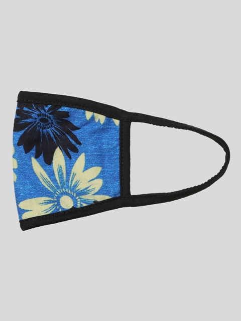 Skidlers Unisex Blue & Yellow Printed Reusable Outdoor 1-Ply Cloth Mask