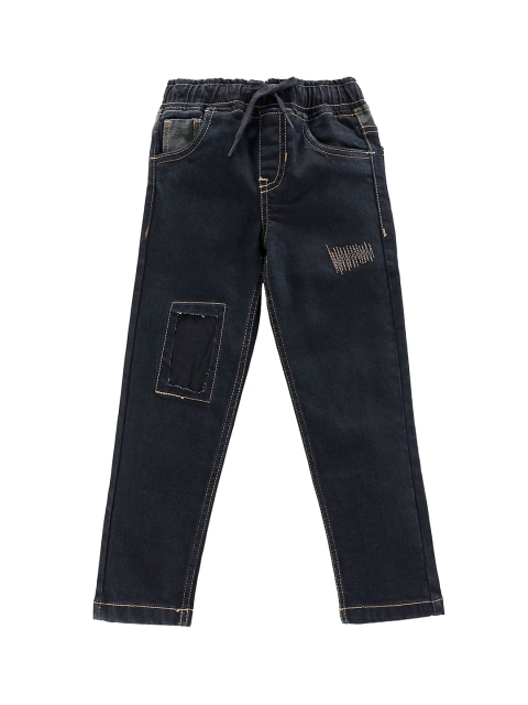 

KiddoPanti Boys Black Mid-Rise Low Distress Jeans