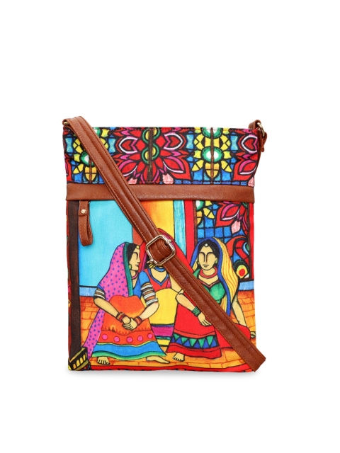 

All Things Sundar Multicoloured Printed Sling Bag, Multi