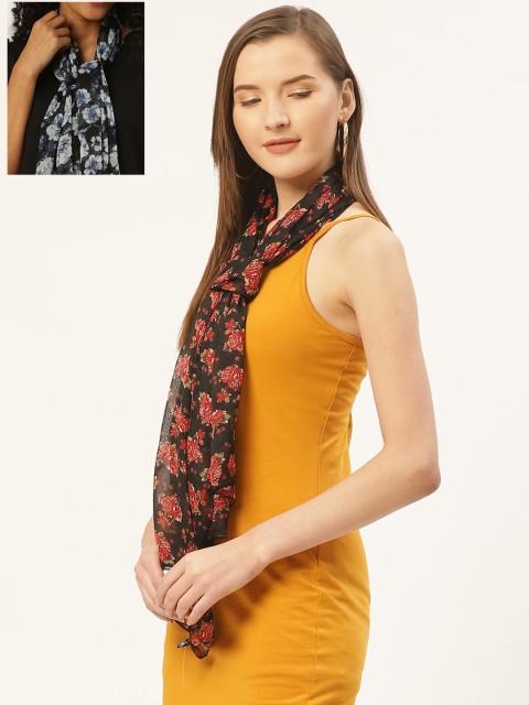 

Trend Arrest Women Pack Of 2 Printed Scarf, Black