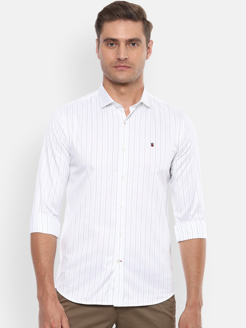 

Louis Philippe Sport Men White & Black Slim Fit Striped Casual Shirt