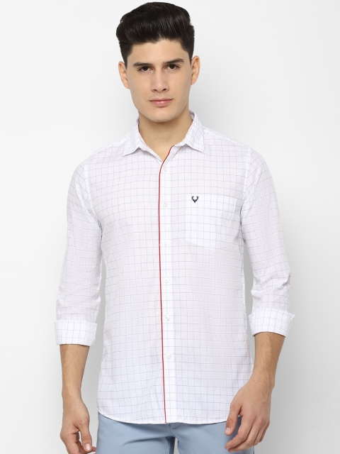

Allen Solly Men White Slim Fit Checked Casual Shirt