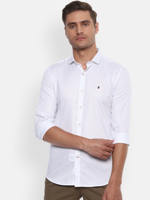 

Louis Philippe Sport Men White Slim Fit Self Design Cotton Casual Shirt