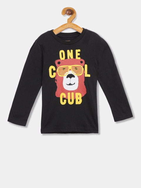 

The Childrens Place Boys Black Printed Round Neck T-shirt