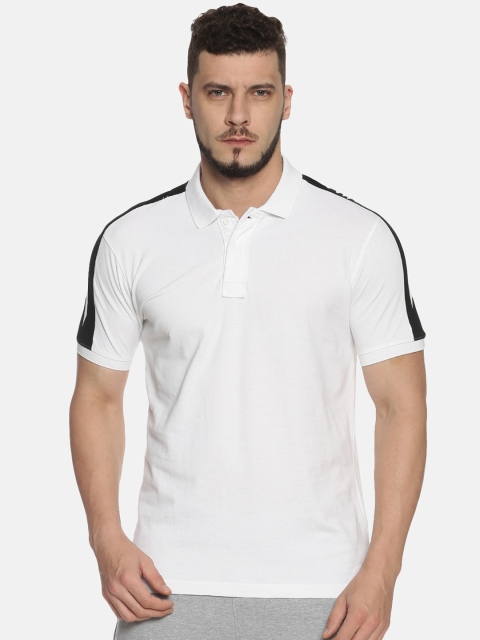 

ATTIITUDE Men White Solid Polo Collar T-shirt