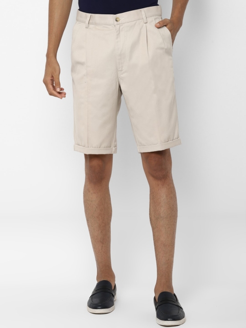 

Allen Solly Men Beige Solid Slim Fit Regular Shorts