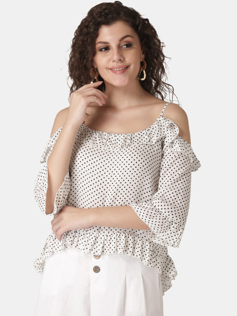 

DIVA WALK EXCLUSIVE Women White Printed Top