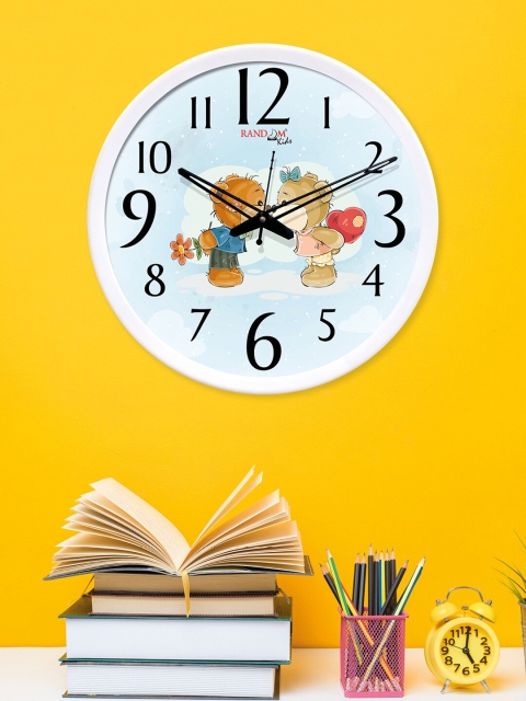 

RANDOM White & Blue Round Printed Analogue Wall Clock