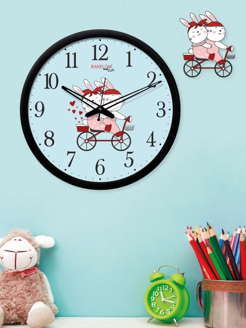 

RANDOM Black & Blue Round Printed Analogue Wall Clock