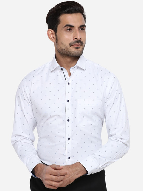 

Greenfibre Men White & Black Slim Fit Printed Casual Shirt