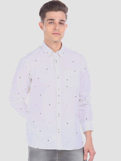 

Arrow Sport Men White Regular Fit Printed Casual Shirt