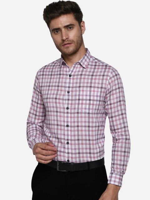 

Greenfibre Men Multicoloured Slim Fit Checked Cotton Formal Shirt, Multi