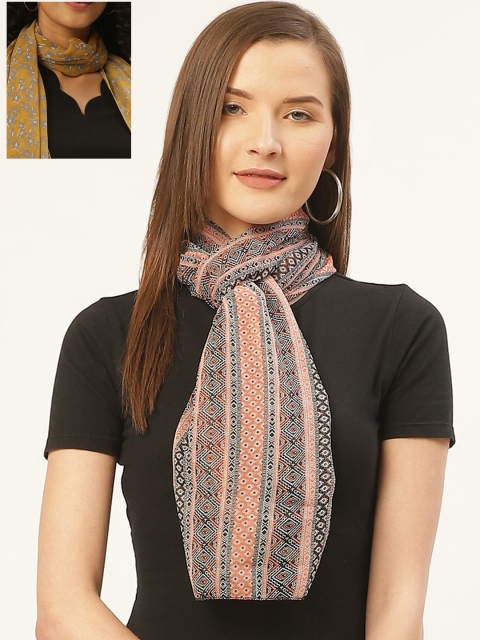 

Trend Arrest Women Pack of 2 Printed Scarves, Multi