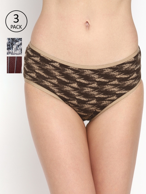 

Skidlers Women Pack of 3 Assorted Hipster Briefs SKD-BRIEF-43-GREY-44-COFFEE-45-COFFEE