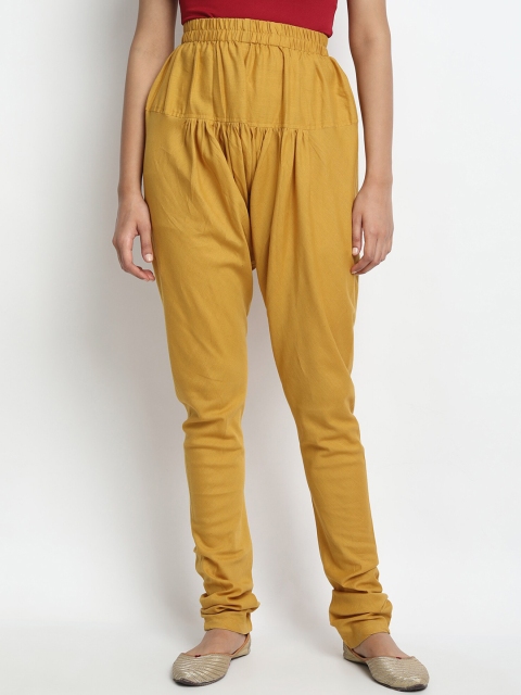 

Molcha Women Yellow Solid Loose Fit Churidar