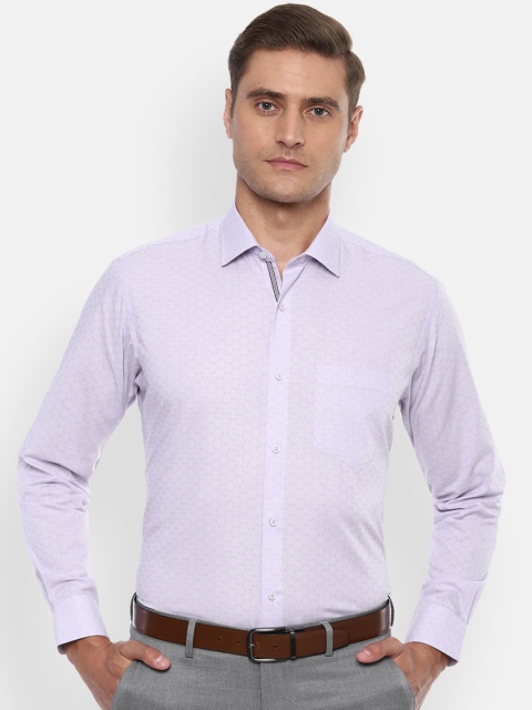 

Van Heusen Men Lavender Regular Fit Printed Casual Shirt