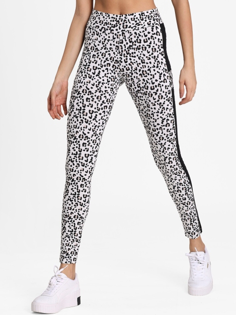 

Puma Women White & Black Classics Graphics Leggings