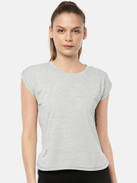 

FINO Women Grey Solid Round Neck T-shirt