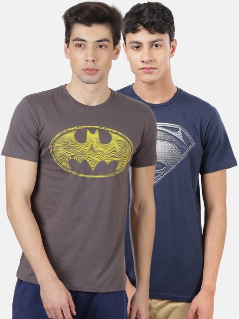 

Free Authority Justice League Printed Pack of 2 Tshirt for Men, Grey