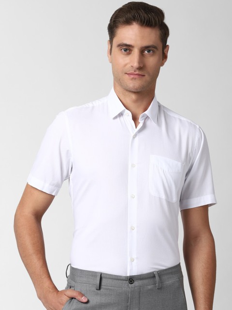 

Peter England Men White Regular Fit Solid Formal Shirt