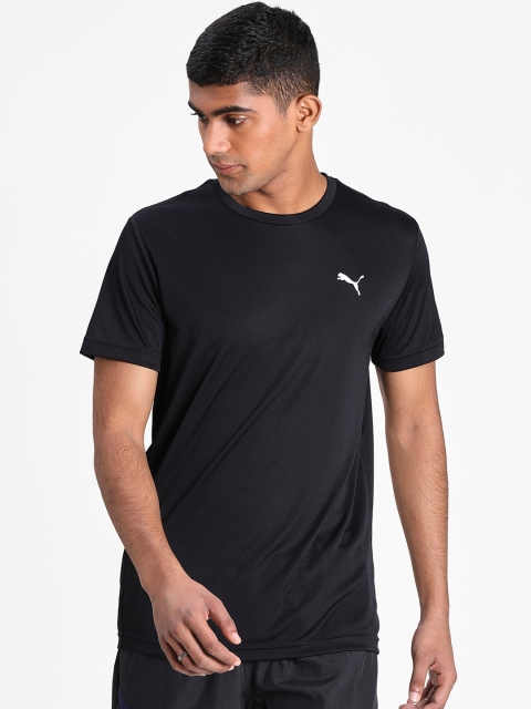 

Puma Men Black Solid Round Neck T-shirt