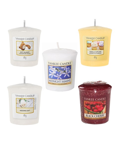 

YANKEE CANDLE Pack Of 5 Classic Votive Scented Candles, White
